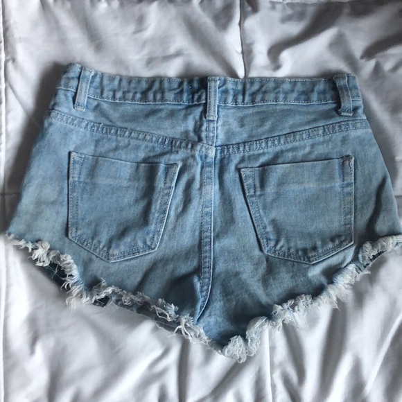 Forever 21 Jean Cut off Shorts size 26 High waisted - Picture 2 of 4